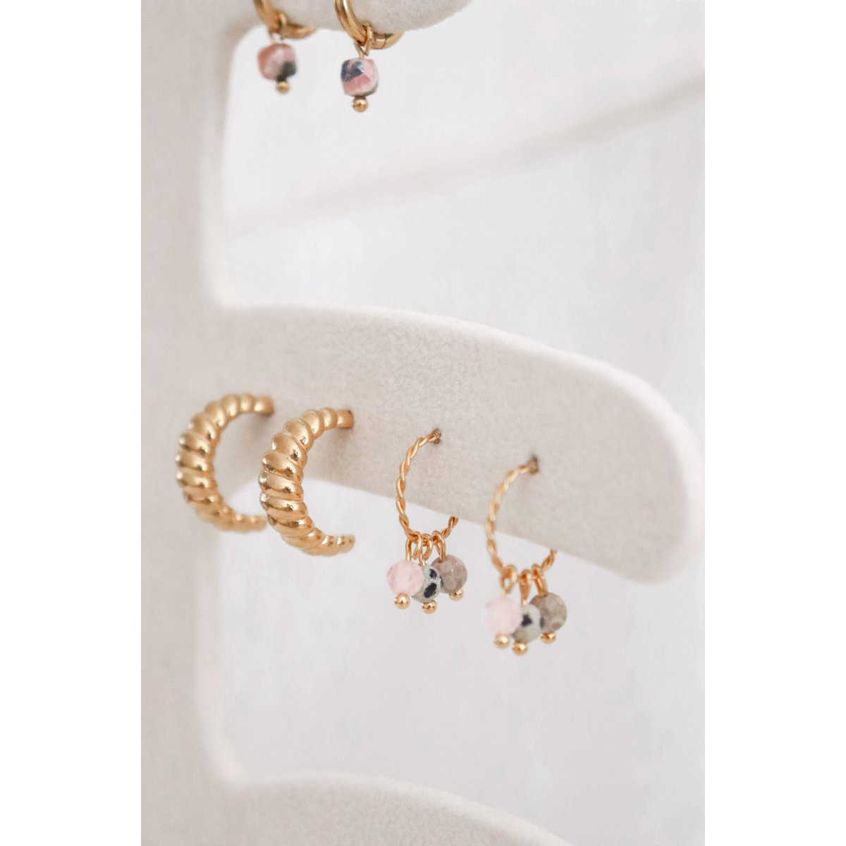 Chunky Croissant Hoops - Goud