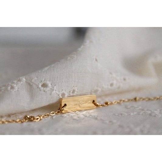 Armband Mama en Kind & Rozenkwarts - Goud