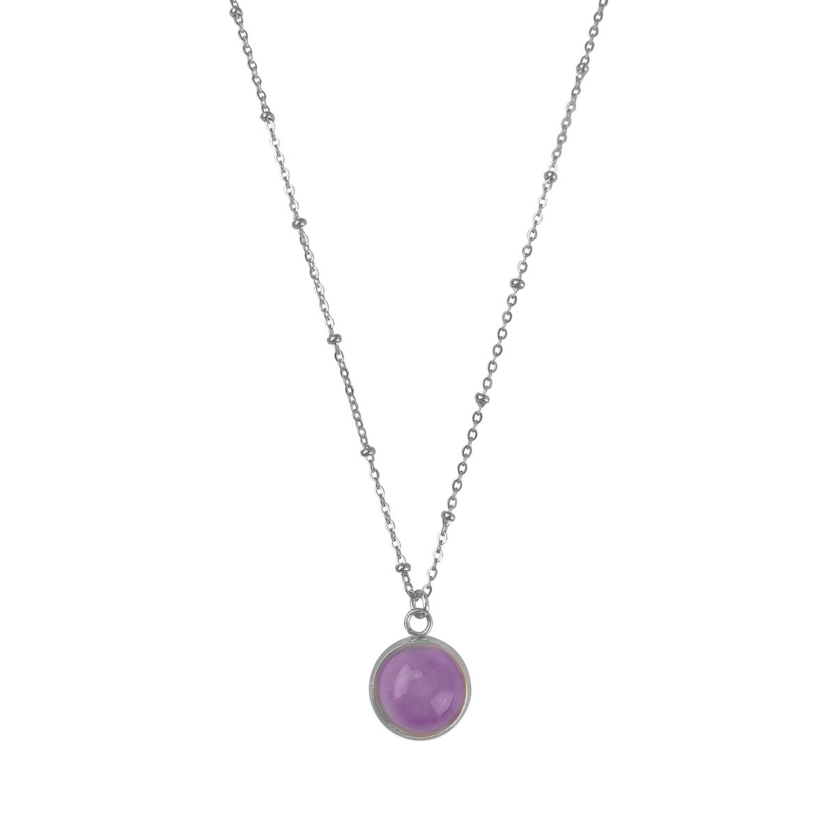 Ketting Amethist Steen - Zilver
