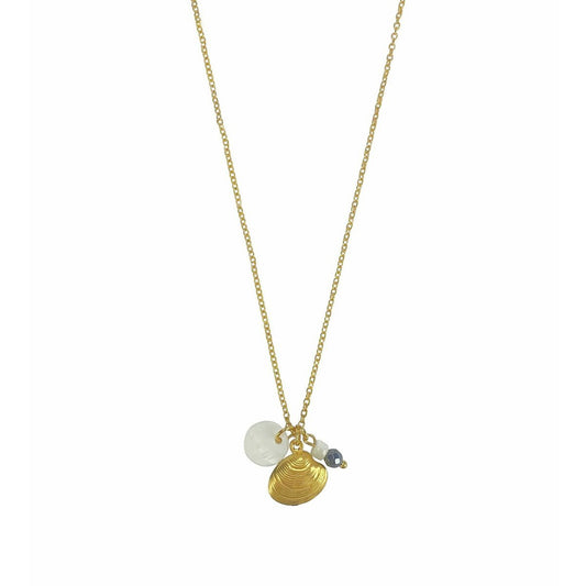 Ketting Schelp & Hematiet - Goud