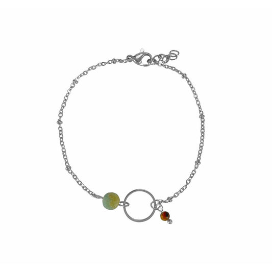 Armband Amazoniet & Tijgeroog Ring - Zilver