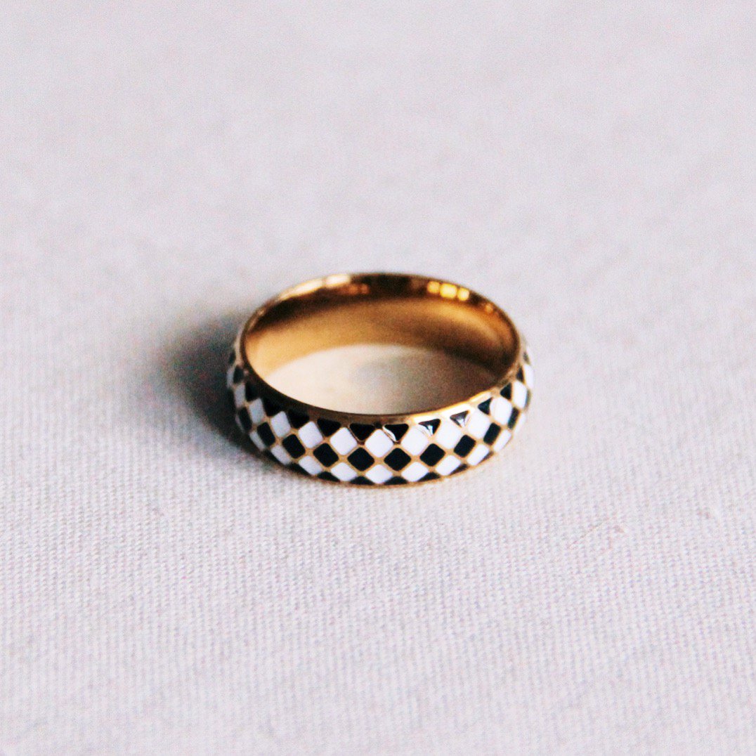 Patroonring zwart/wit