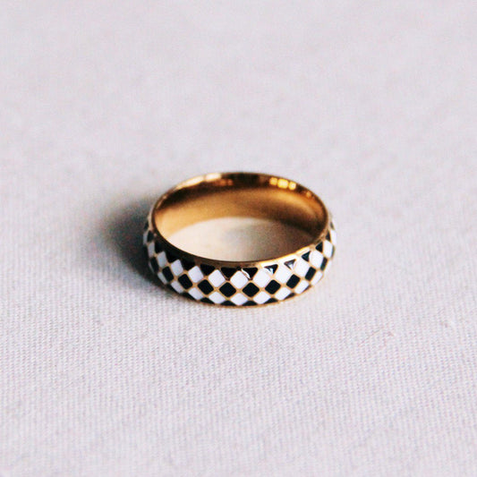 Patroonring zwart/wit