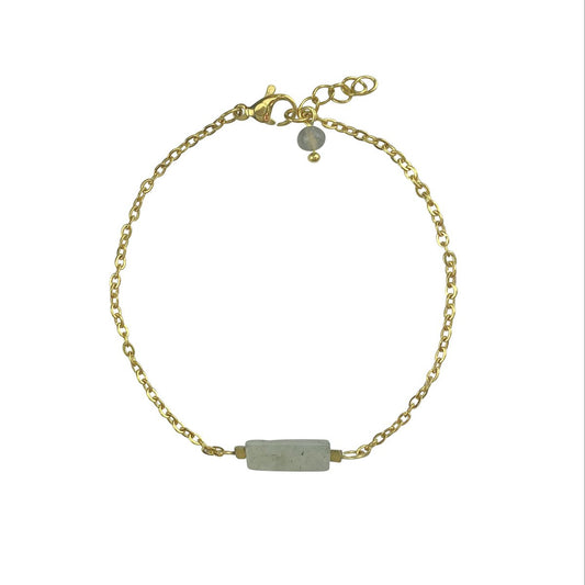 Armband Labradoriet & Hematiet - Goud